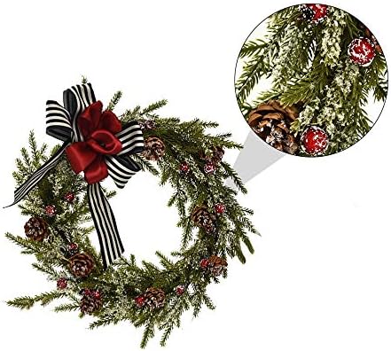 Ganfanren 1pc Garland Prop Porta pendurada pingente piecone Wreath Christmas Wreath for Christmas Home Party Door