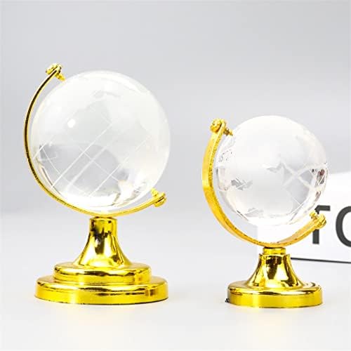 N/A Mini Mini Round Globe Mapa de Crystal Ball com Bola de Vidro com Bracket Decorações de Móveis para Officiário Presente