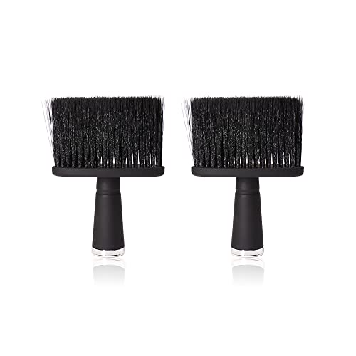 Brush de corte de cabelo de 2 peças, escova de espanador de pescoço profissional e macio, escova de limpeza de estilização,