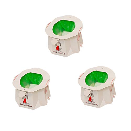 Hippychick Tron Travel Potty - 3 pacote branco