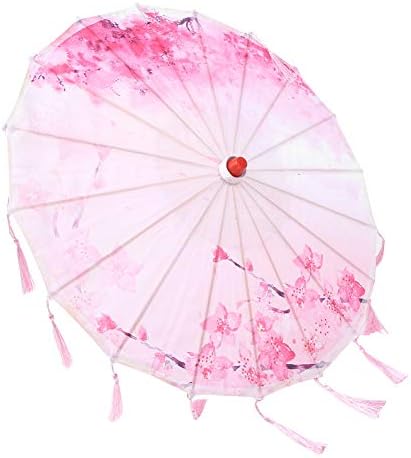 Vifemify Silk Tassel Umbrella Art Craft Decorativa Dança Pressione Prop Cosplay Umbrella Umbrella Umbrella Kids Umbrella
