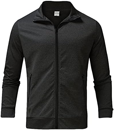 Esportes de moda masculina conjunta casual coloração sólida zíper de calças de manga longa conjunta masculina