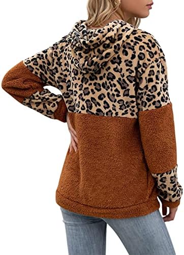 Suéteres femininos Pullover leopardo com suéter de suéter de suéter de suéter de lã de lã de suéter de camisola de férias