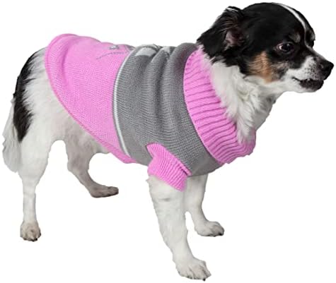 Pet Life ® Snow Flake Sweater - Sweater de cães de grife com tartaruga - Roupas de cachorro de inverno projetadas para se aquecer