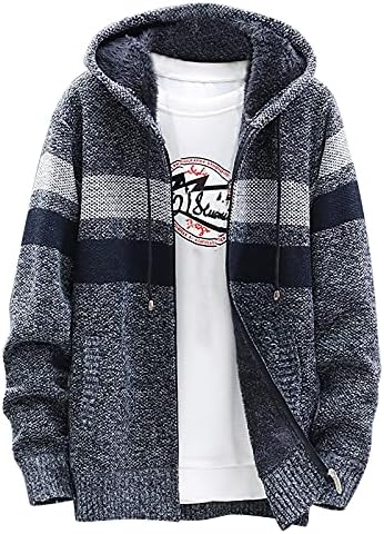 ADSSDQ QUETRA DE MAIXA COMPLETA Mens elegante Camping Open Comfort com Cap Jacket Zip-Up Loose Jersey Graphic Casats