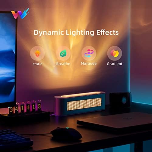 Woohlab Smart Light Bar, RGBW Alteração de cor Iluminação ambiente com cena e modo musical, sincronização com música,