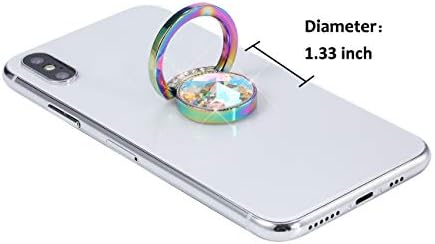 Lenoup Iridescente Glitter Bling Bling Teller Teller, Spark Telefone Stand Artificial Diamante, Ringue de Strass Celular