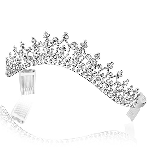 Coroa da princesa Tiara Clear Crystals Crystals Clear Crystal