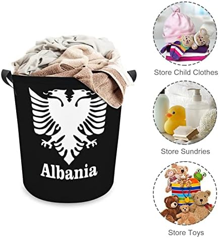 Albânia águia grande cesta de lavanderia impermeável cesto cesto de armazenamento colapsável cesto de brinquedo Organizador