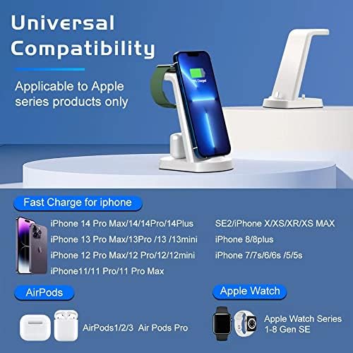 Charging-Station-for-iphone 3-1-1-1 White Whiteless-Carcharger-Stand Charging-Dock para-Apple-Watch-Série-7 6 SE 5 4 3 2 e AirPods