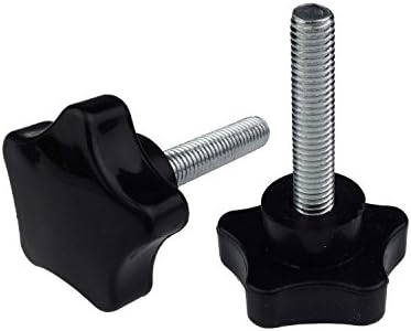 Kasteco 2 pacote preto 8mm x 40mm rosca de linha de reposição de mannback para parafuso de aperto na mão