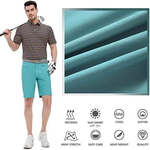 Shorts de golfe masculinos seco rápido de 10 '' Casual cintura esticada front llow Flex Hybrid Mens shorts