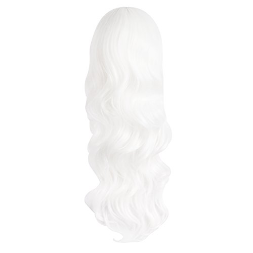 Mapafbeauty 24 polegadas/60cm encantador de fibra sintética longa peruca ondulada Mulheres Party Full Wig Full