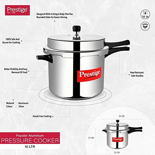 Prestige Popular Pressure Power, 10 litros, prata