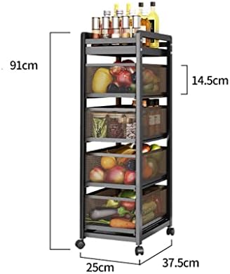 Racks de vegetais de cozinha, retirada, chão ao teto, frutas de várias camadas, vegetais e gaveta de frutas de cesta de armazenamento de frutas e cestos de vegetais