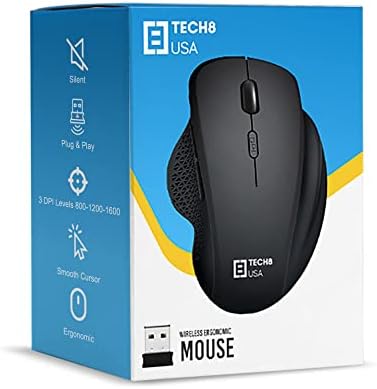 Tech8 EUA, 2-in-1 Mouse Mover e Jiggler em 1, mantém o PC ativo, status verde, indetectável, função do timer, modo duplo, empresa americana