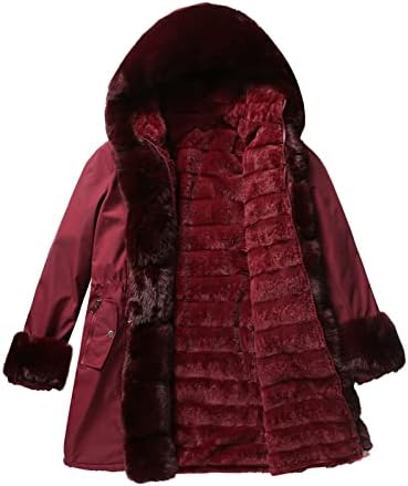 Lã feminina parkas casaco de moda gola colar com capuz comprido jaqueta inverno inverno quente e luxuoso com capuz midi fora de casacos