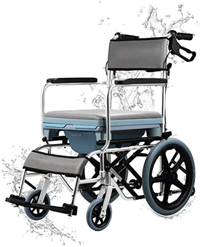 Cadeia de rodas de transporte elegante de Fqrongsp, cadeira de cadeira de válvulas assento de chuveiro acolchoado com rodas e banheiro construído para idosos, deficientes e usuários deficientes/color1