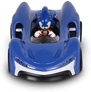 NKOK Team Sonic Racing 2,4GHz Radio Control Toy Car com Turbo Boost - Sonic the Hedgehog 601, apresenta luzes de trabalho,