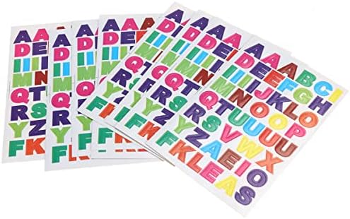 Esquecimentos de letra coloridos de 10 folhas de 10 folhas adesivos de alfabetismo DIT adesivos de estoque A a Z