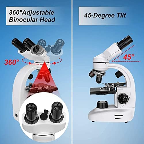 SVBONY SV605 40X-600X Microscópio binocular LED e câmera digital de microscópio SVBONY SV189