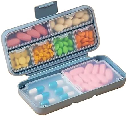 Organizador diário da pílula, 8 compartimentos caixa de caixa de comprimidos portáteis mini recipientes de comprimidos para bolsa
