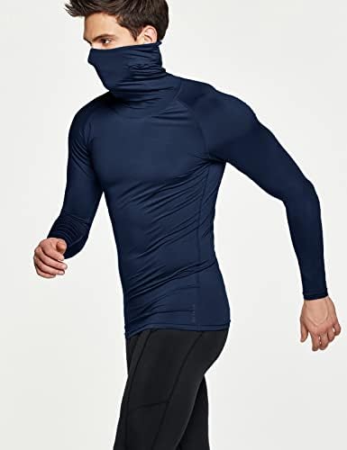 Camisas de compressão térmica de Athlio Men com capuz, camada de base de esportes de inverno de manga comprida, camisa