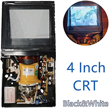 Arcadora 12V 4,2w Micro 4 CRT Monitor preto e branco Tubo de imagem eletrônico CRT da tela CRT