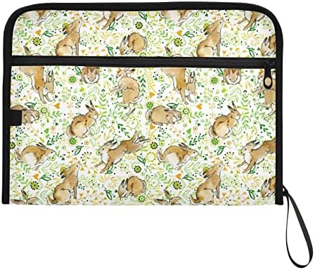 Bunny Bunny Rabbit Folhas de acordeão Organizador de arquivos portátil Document Organizer File Pastas com bolsos Pasta de