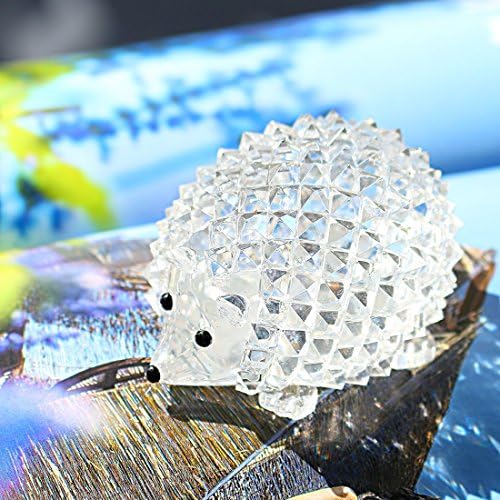 H&D Hyaline & Dora Corte Clear Crystal Hedgehog Animal Collection Collection Glass Ornament