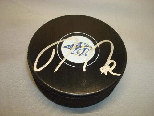 Ryan Johansen assinou o Nashville Predators Hockey Puck PSA/DNA CoA 1A - Pucks NHL autografados