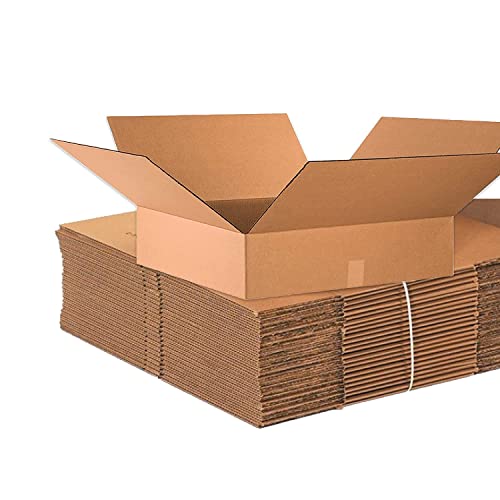 Caixa USA 24x24x6 Caixas de corrugados planos, planos, 24l x 24w x 6h, pacote de 10 | Remessa, embalagem, movimentação,