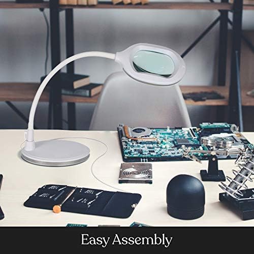 Brightech Lightview Pro -Movelanching LED Desk Lamp com luz, hobbies e leitura, flexibilidade e durabilidade da ampliação