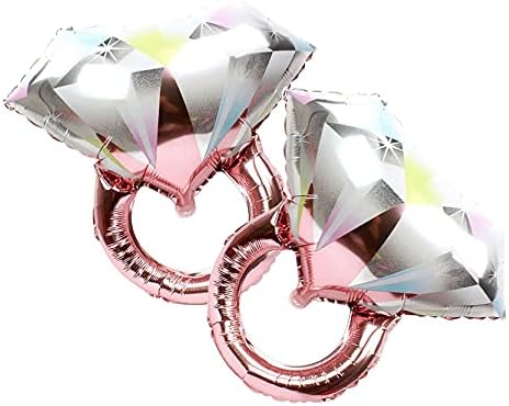 NC 2PCS Diamond Ring Foil Balloon Wedding Bridal Shower Party Supplies Pink