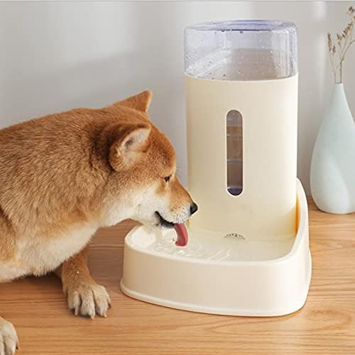 Langca Pet Waterrer Automático Conjunto de alimentador de gatos, 2 pedaços de cão/gato Adder, vegetal de tigela de água 3.8L alimentador
