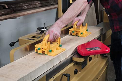 Shop Fox W1876 6 Junto de bancada com Cutterhead e Microjig Grr-Riper GR-100 3D SAW Pushblock, amarelo