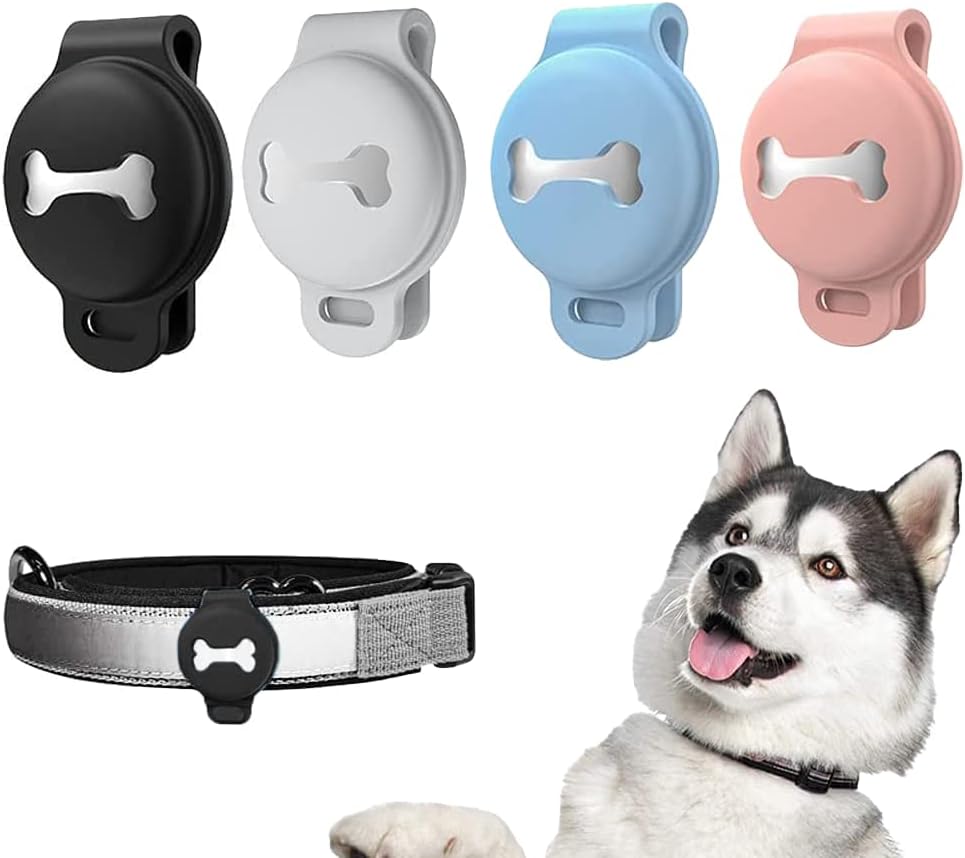 Caixa Skywin Silicone Airtag para colarinho de animais de estimação - Case para colarinho de cão de tags protege o dispositivo de