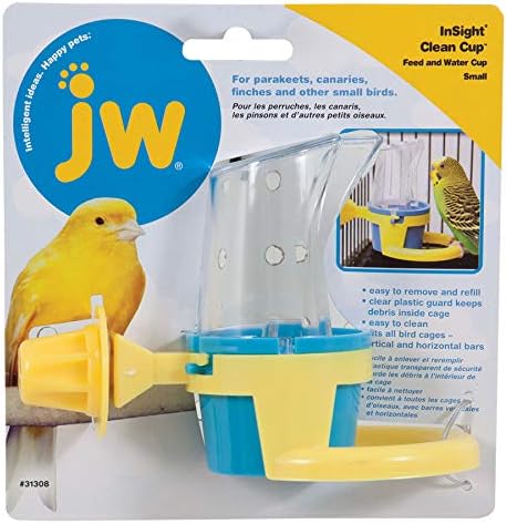 JW Pet Company Clean Cup Alimentador e Acessório de Pássaros da Copa da Água, grande