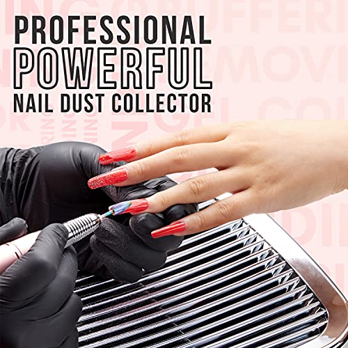 Coletor de pó de unha Makartt 60w Collector de pó de vácuo para unhas com pacote de unhas com makartt 500pcs gel macio de capa completa dicas de unhas, caixão médio nítidos de unhas falsas de unhas falsas