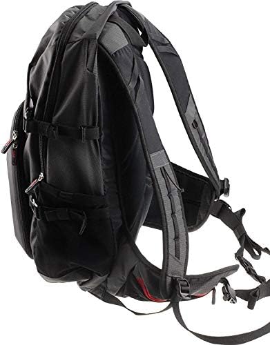 Backpack da câmera de ação Navitech e estojo de armazenamento vermelho com cinta de tórax integrada - compatível com