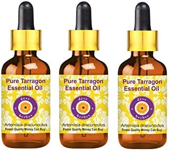 Deve Herbes Pure Tarragon Essential Oil com vapor de gotas de vidro destilado 100ml x 3