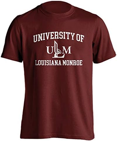 Louisiana Monroe Warhawks Ulm T-shirt Retro com angustiado