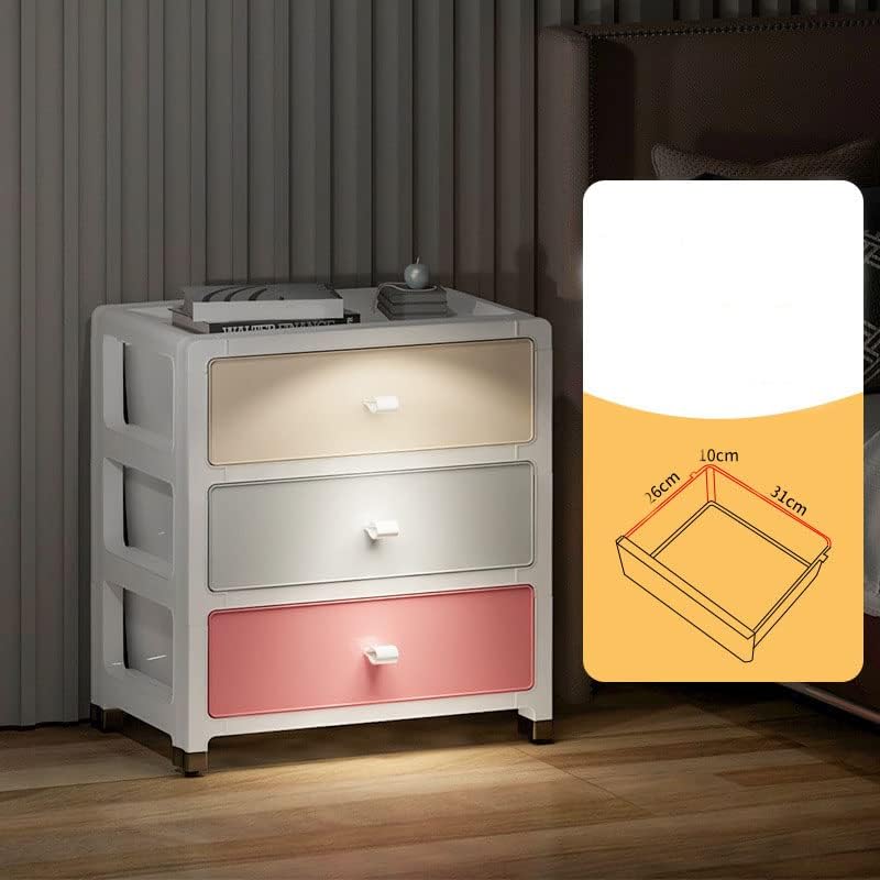 Organizador de bolsa de armazenamento, armário de armazenamento com gavetas pp macaron color grande capacidade de material de consultório em casa