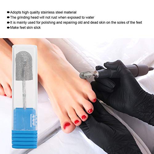 Ferrilha de unhas de aço inoxidável Bit Pedicure Pedra Landing Head Manicure Tools Scrub Pedicure Brill para remover a pele morta