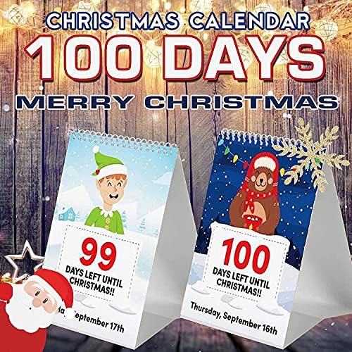 YHGFGF 100 dias de contagem regressiva de Natal 2021, variedade de personagens de férias fofos, decorações e presentes