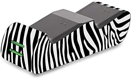Mightyskins Skin Compatível com o carregador do controlador Fosmon Xbox - Black Zebra | Tampa protetora, durável e exclusiva do encomendamento de vinil | Fácil de aplicar, remover e alterar estilos | Feito nos Estados Unidos