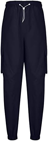 Ozmmyan Cargo Pants para homens Solid Casual Múltiplos bolsos elásticos de fitness ao ar livre Tipo de calça de carga longa longa