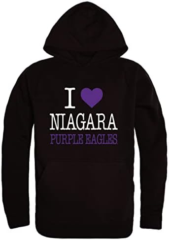 W República I Love Niagara University Purple Eagles College Fleece Hoodie Sweetshirts