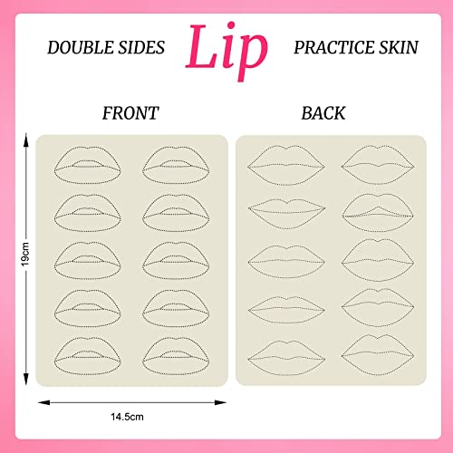 4PCs Microblading Lip Practice Skin Silicone Pads Ambos