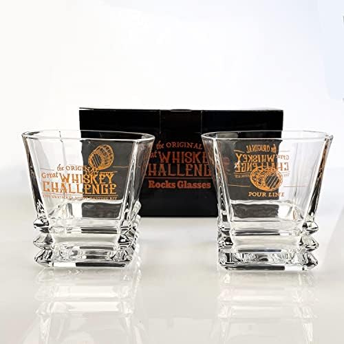Great Whisky Challenge 501 Rocks Bourbon Whisky degustando óculos de degustação 2pcs 'quadril a ser quadrado'